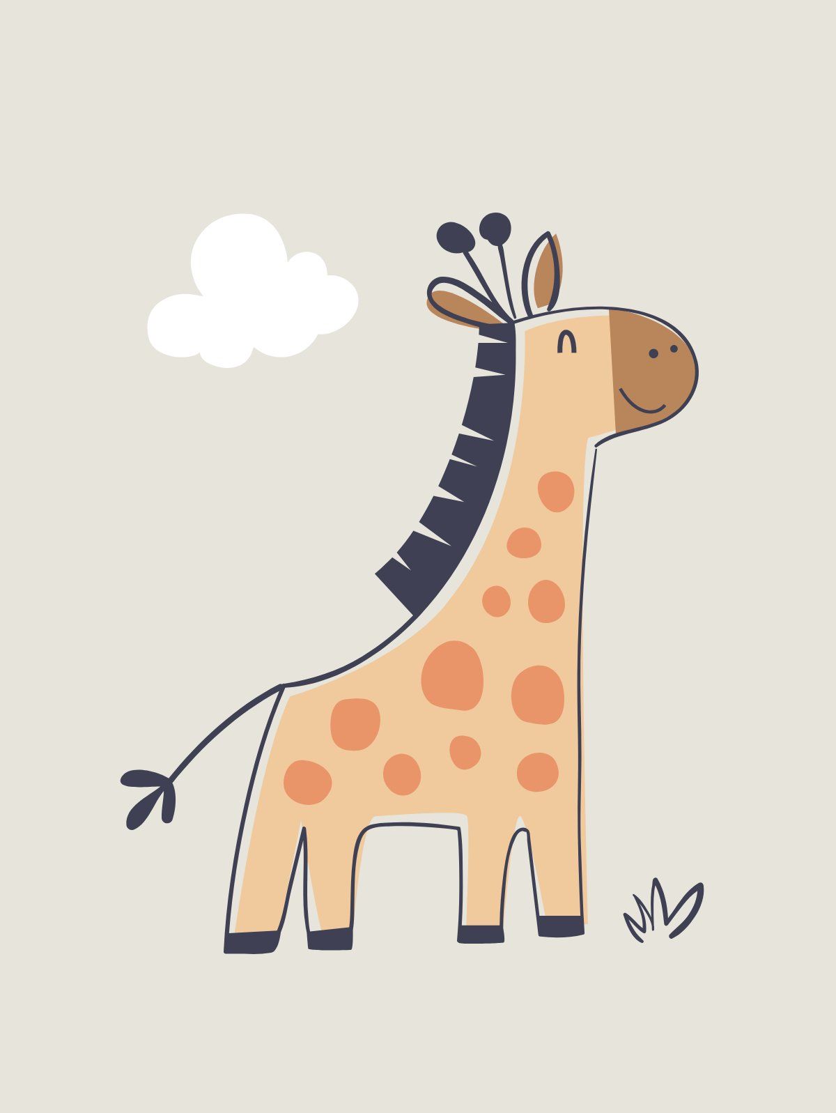 Giraffe Vriendje Muurcirkel