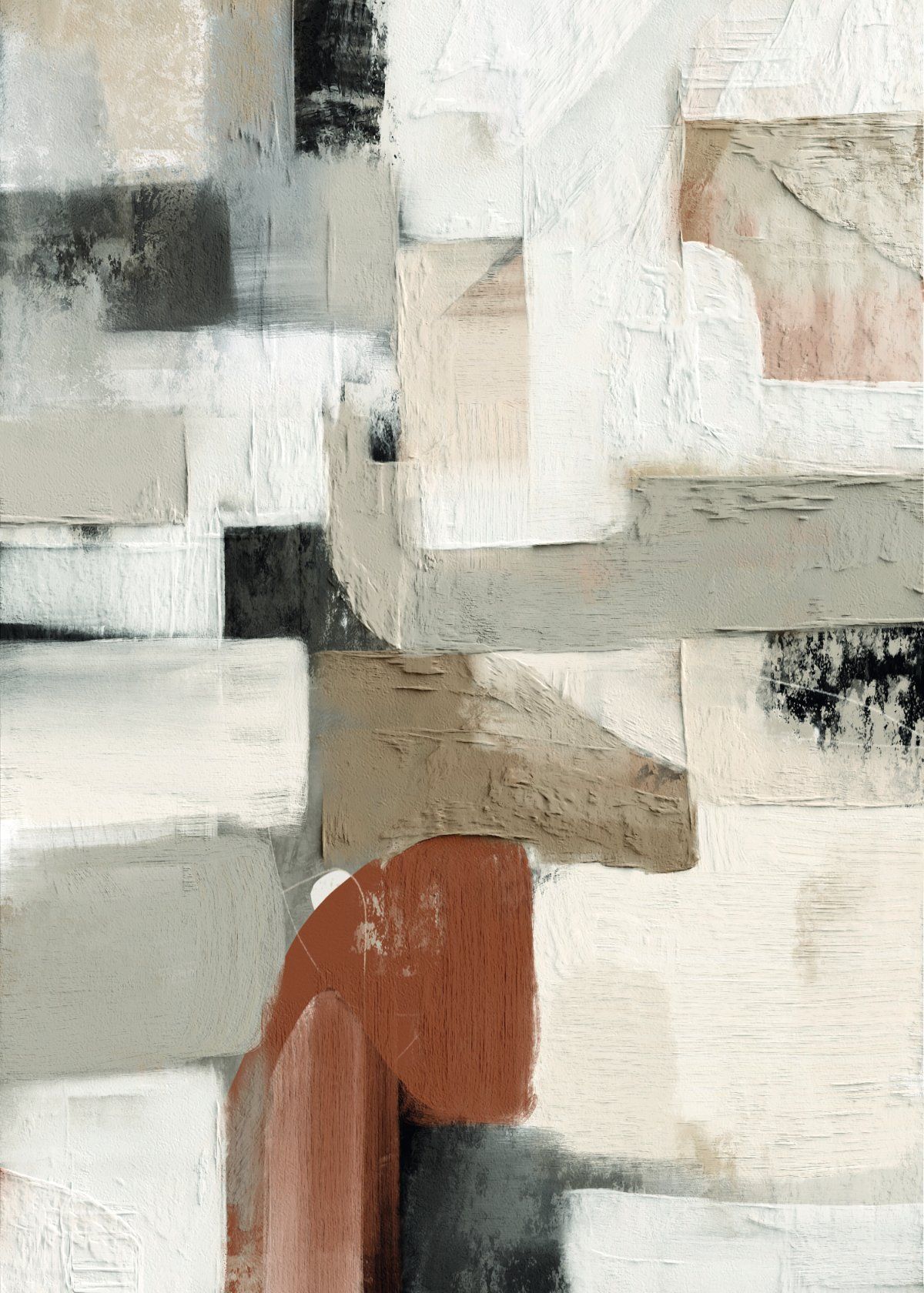 Abstract Terracotta Blocks
