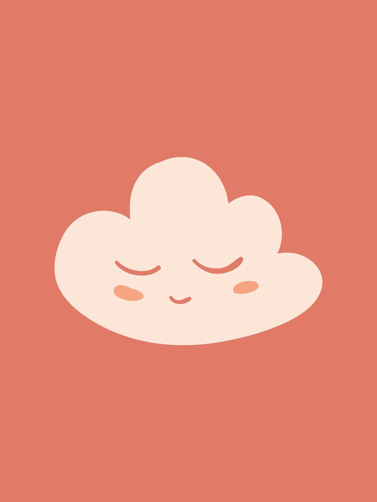 Sleepy Cloud Muurcirkel