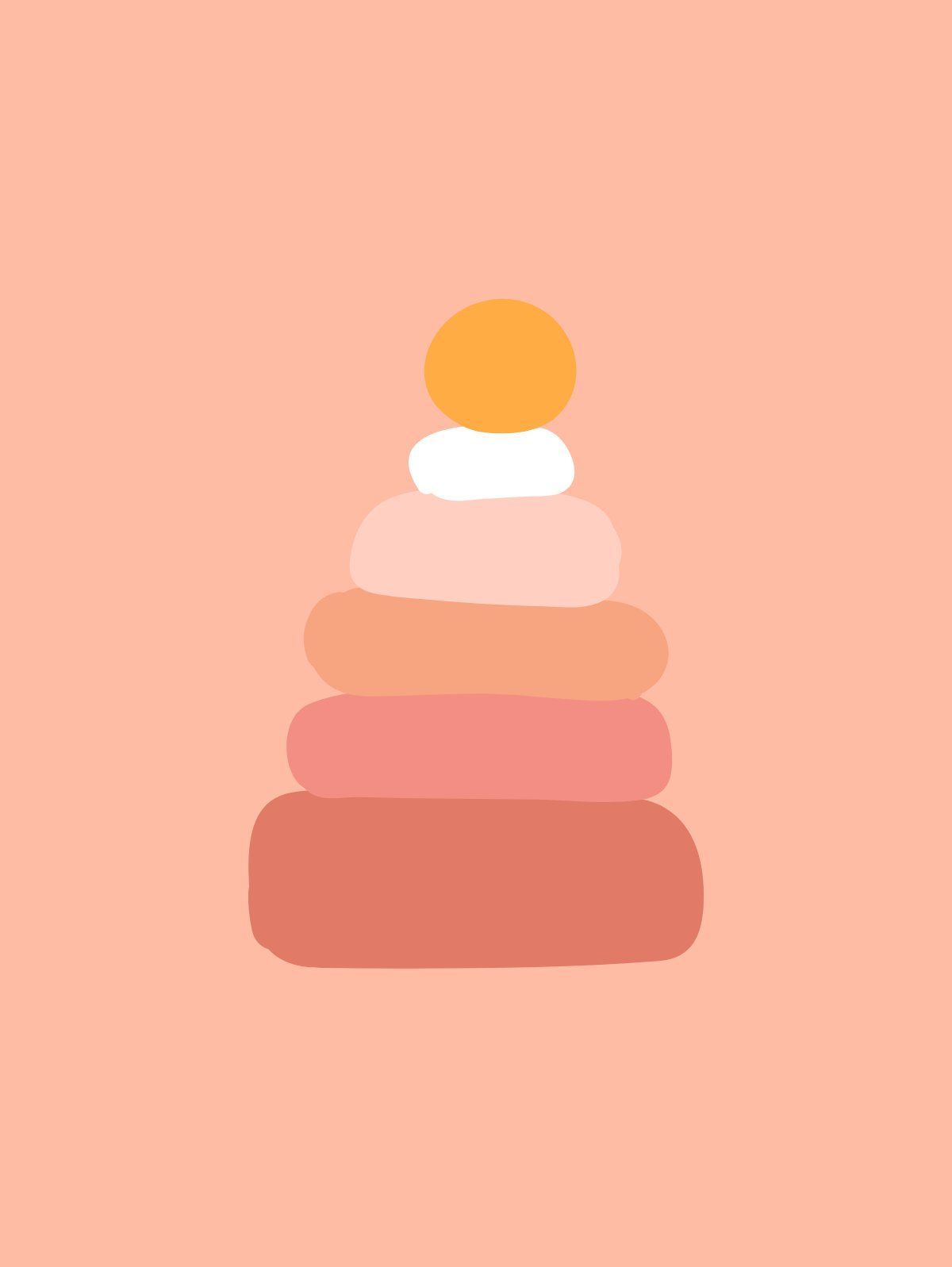 Terracotta Stack Sunset Muurcirkel