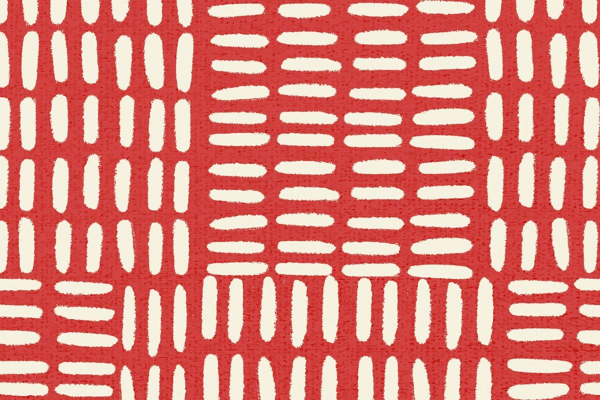 Coral Weave Stripe Canvas schilderij