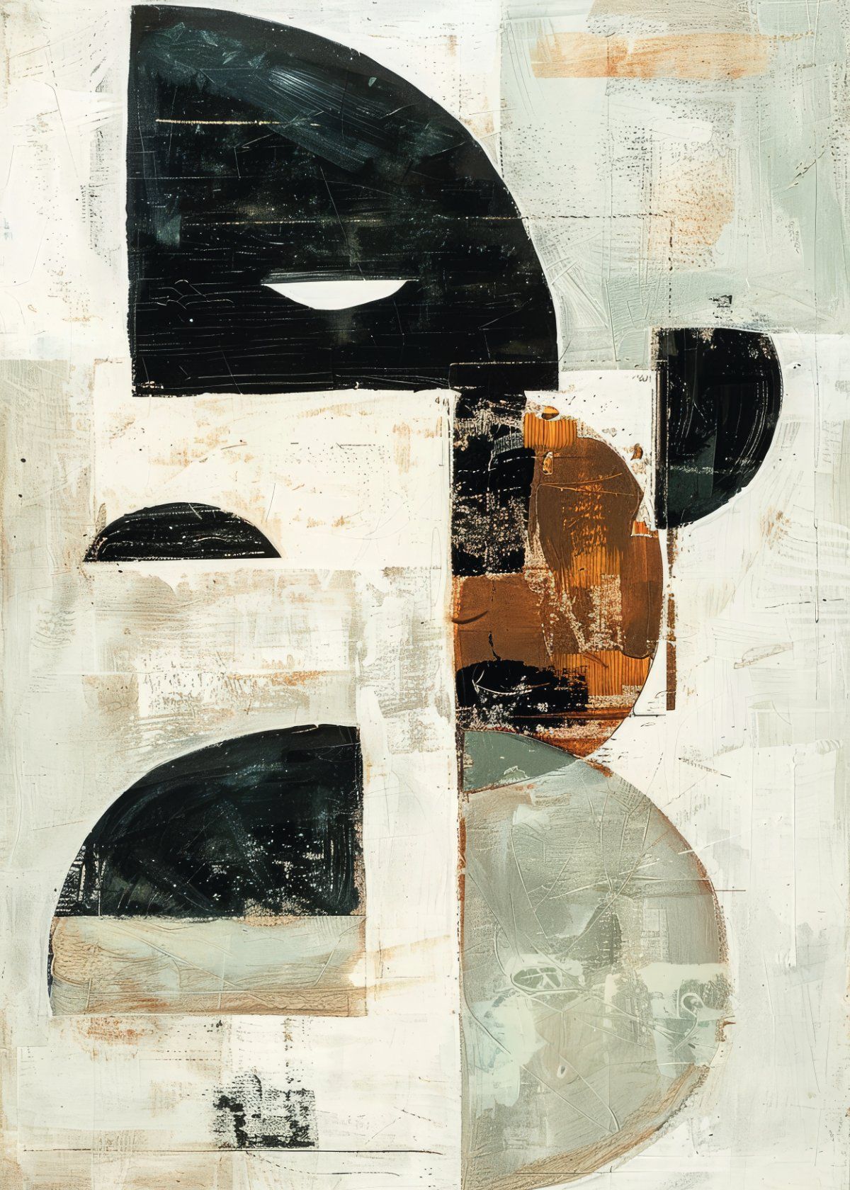 Abstract Eclipse Gold Muurcirkel
