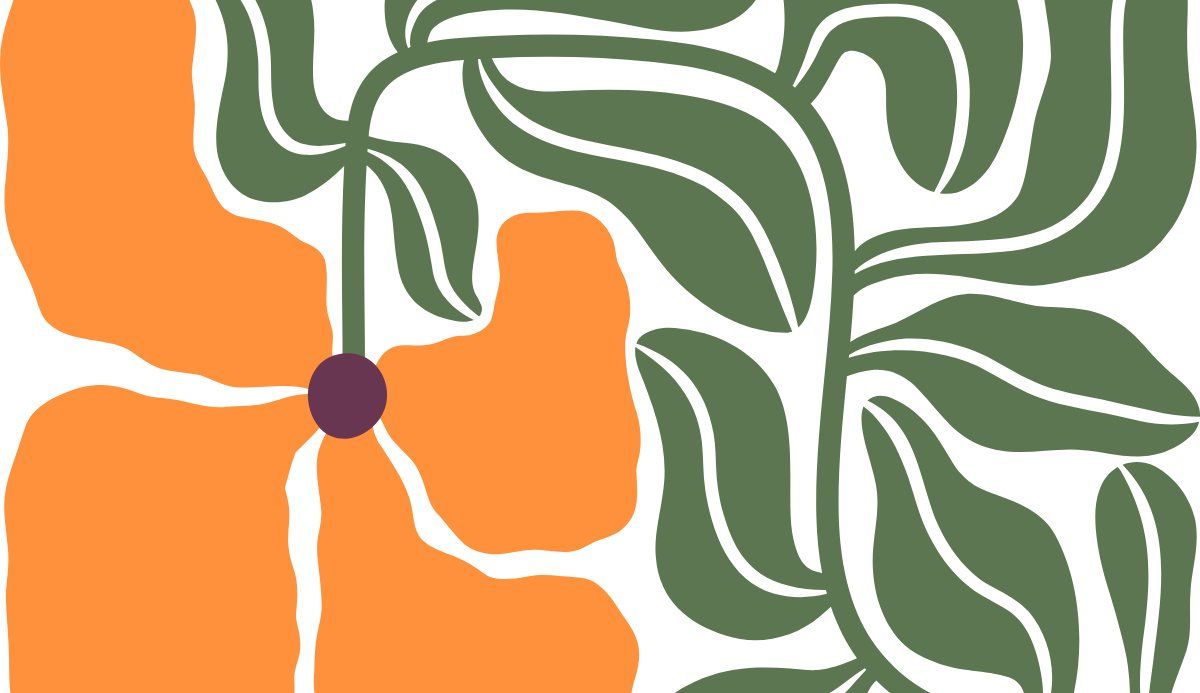 Botanical Bold Bloom Inductiebeschermer